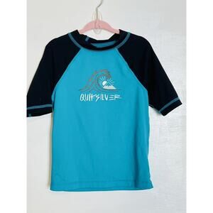 Quiksilver Boy Girl Toddler Short Sleeve UPF 50 Rash Guard Beach Swim Shirt 6